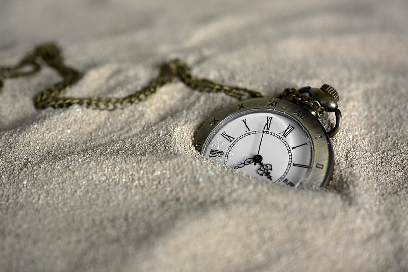 Surreal clock symbolizing time travel